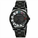 Marc Jacobs Henry Black Skeleton Dial Black Silver Stainless Steel Strap Watch for Women - MBM3265