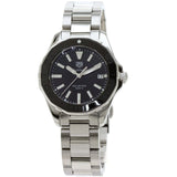 Tag Heuer Aquaracer Quartz 35mm Black Dial Silver Steel Strap Watch for Women - WAY131K.BA0748