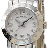 Marc Jacobs Amy Dinky White Dial Silver Stainless Steel Strap Watch for Women - MBM3225