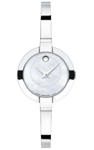 Movado Bela Mother of Pearl Dial Silver Steel Strap Watch For Women - 0606616