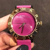 Marc Jacobs Purple Dial Purple Leather Strap Watch for Women - MBM1209