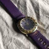 Marc Jacobs Amy Purple Dial Purple Leather Strap Watch for Women - MBM1151