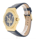 Maserati Potenza Blue Dial Blue Leather Strap Watch For Men - R8851108035