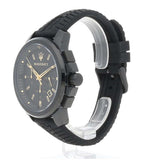 Maserati Successo Black Dial Black Rubber Strap Watch For Men - R8871621011