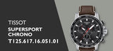 Tissot Supersport Chrono Black Dial Brown Leather Strap Watch for Men - T125.617.16.051.01