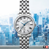 Tissot T Classic Carson Premium Automatic Lady Silver Dial Watch for Women - T122.207.11.033.00