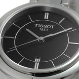 Tissot T Lady Flamingo Black Dial Black Leather Strap Watch For Women - T094.210.16.051.00