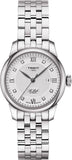 Tissot Le Locle Lady Automatic Diamonds Silver Dial Silver Steel Strap Watch For Women - T006.207.11.036.00