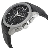 Tissot T Classic Couturier Chronograph Black Dial Black Leather Strap Watch For Men - T035.617.16.051.00