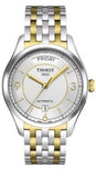 Tissot T Classic T One Automatic Silver Dial Two Tone Steel Strap Watch For Men - T038.430.22.037.00