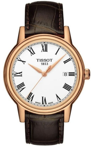 Tissot T Classic Carson White Dial Brown Leather Strap Watch For Men - T085.410.36.013.00