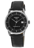 Tissot T Classic Luxury Black Dial Black Leather Strap Watch For Men - T086.407.16.051.00