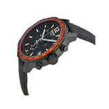 Tissot T Sport Quickster Chronograph Black Dial Black Rubber Strap Watch For Men - T095.417.36.057.01