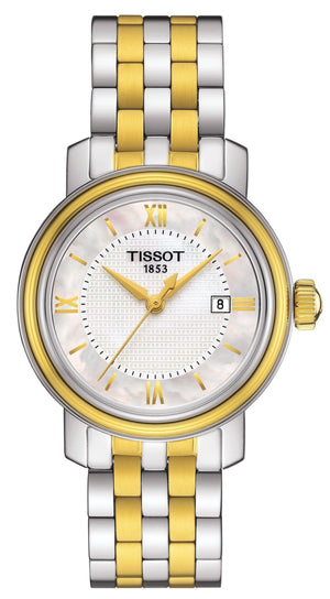 Tissot T Classic Bridgeport Silver Dial Two Tone Mesh Bracelet Watch For Men - T097.410.22.038.00