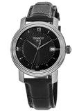 Tissot T Classic Bridgeport Black Dial Black Leather Strap Watch For Men - T097.410.16.058.00