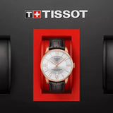 Tissot Chemin Des Tourelles Powermatic 80 Silver Dial Brown Leather Strap Watch For Men - T099.407.36.038.00