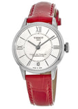 Tissot Chemin Des Tourelles Automatic Mother of Pearl Dial Red Strap Watch For Women - T099.207.16.118.00