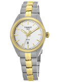 Tissot T Classic PR 100 Sport Chic White Dial Two Tone Steel Strap Watch For Women - T101.210.22.031.00