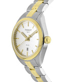 Tissot T Classic PR 100 Sport Chic White Dial Two Tone Steel Strap Watch For Women - T101.210.22.031.00