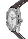 Tissot PR 100 Sport Silver Dial Brown Leather Strap Watch For Men - T101.610.16.031.00