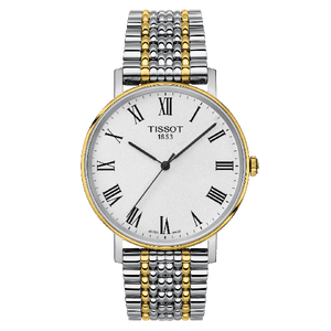Tissot Everytime Medium White Dial Two Tone Mesh Bracelet Watch For Men - T109.410.22.033.00