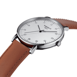 Tissot T Classic Everytime Large White Dial Brown Leather Strap Watch For Men - T109.610.16.037.00