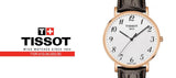 Tissot T Classic Everytime White Dial Black Leather Strap Watch For Men - T109.610.36.032.00