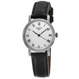 Tissot Everytime Small White Dial Black Leather Strap Watch For Women - T109.210.16.033.00