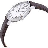 Tissot T Classic Everytime White Dial Brown Leather Strap Watch For Men - T109.410.16.033.00