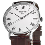 Tissot T Classic Everytime White Dial Brown Leather Strap Watch For Men - T109.410.16.033.00