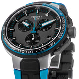 Tissot T Race Cycling Chronograph Black Dial Two Tone Rubber Strap Watch For Men - T111.417.37.441.05