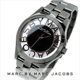 Marc Jacobs Henry Black Skeleton Dial Black Stainless Steel Strap Watch for Women - MBM3254