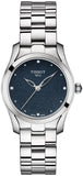 Tissot T Wave II Blue Dial Silver Steel Strap Watch For Women - T112.210.11.046.00