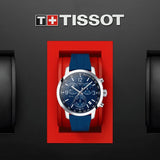 Tissot T Sport PRC 200 Chronograph Blue Rubber Strap Watch For Men - T114.417.17.047.00