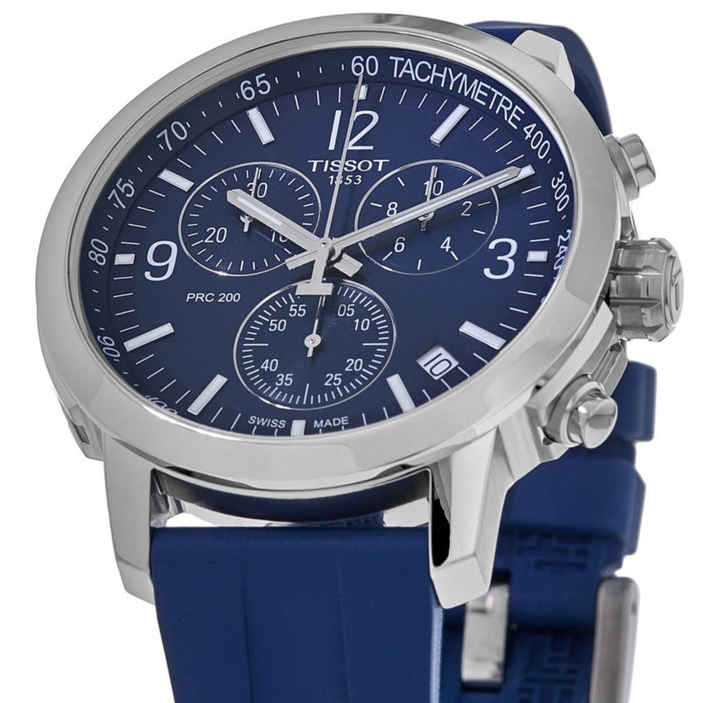 ⌚Reloj Tissot PRC 200 hombre, cronógrafo, esfera azul, T1144171104700.