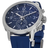 Tissot T Sport PRC 200 Chronograph Blue Rubber Strap Watch For Men - T114.417.17.047.00