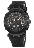 Tissot T Race Chronograph Anthracite Black Dial Black Silicone Strap Watch For Men - T115.417.37.061.03