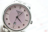 Tissot Carson Premium Lady Pink Mother of Pearl Dial Silver Steel Strap Watch For Women - T122.210.11.159.00