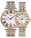 Tissot T Classic Carson Lady Premium White Dial Two Tone Steel Strap Watch For Women - T122.210.22.033.00