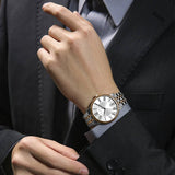 Tissot T Classic Carson Premium Silver Dial Two Tone Steel Strap Watch For Men - T122.410.22.033.00