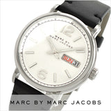 Marc Jacobs Fergus White Dial Black Leather Strap Watch for Men - MBM5076