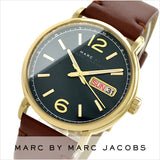 Marc Jacobs Fergus Green Dial Brown Leather Strap Watch for Men - MBM5077