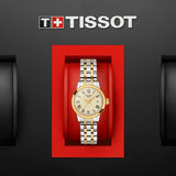 Tissot Classic Dream Lady Gold Dial Two Tone Steel Strap Watch For Women - T129.210.22.263.00