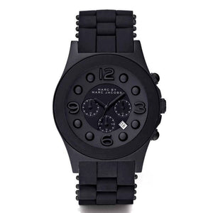 Marc Jacobs Pelly Black Dial Black Silicone Stainless Steel Strap Watch for Women - MBM2567