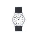 Tissot T Classic Desire White Dial Black Leather Strap Watch For Men - T52.1.421.12