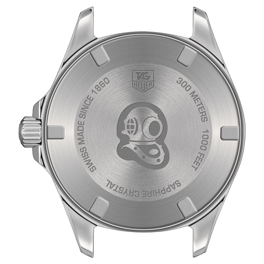 Tag Heuer Carrera Aquaracer Quarz Chronograph mit schwarzem Zifferblatt und schwarzem Kautschukarmband fur Herren