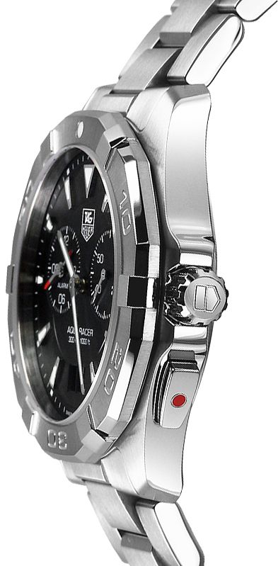 Tag Heuer Aquaracer Quartz 40mm Black Dial Silver Steel Strap Watch for Men - WAY111Z.BA0928