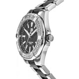 Tag Heuer Aquaracer Quartz 35mm Diamond Bezel Black Dial Two Tone Steel Strap Watch for Men - WAY131E.BA0913