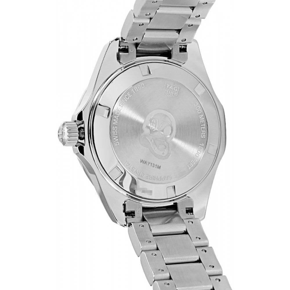 Tag Heuer Aquaracer Quartz 35mm Black Dial Silver Steel Strap Watch for Women - WAY131M.BA0748