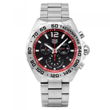 Tag Heuer Formula 1 Chronograph Black Dial Silver Steel Strap Watch for Gents - CAZ101Y.BA0842